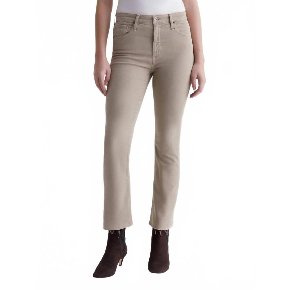 NEW AG JEANS farrah crop bootcut jean in sulfur desert taupe